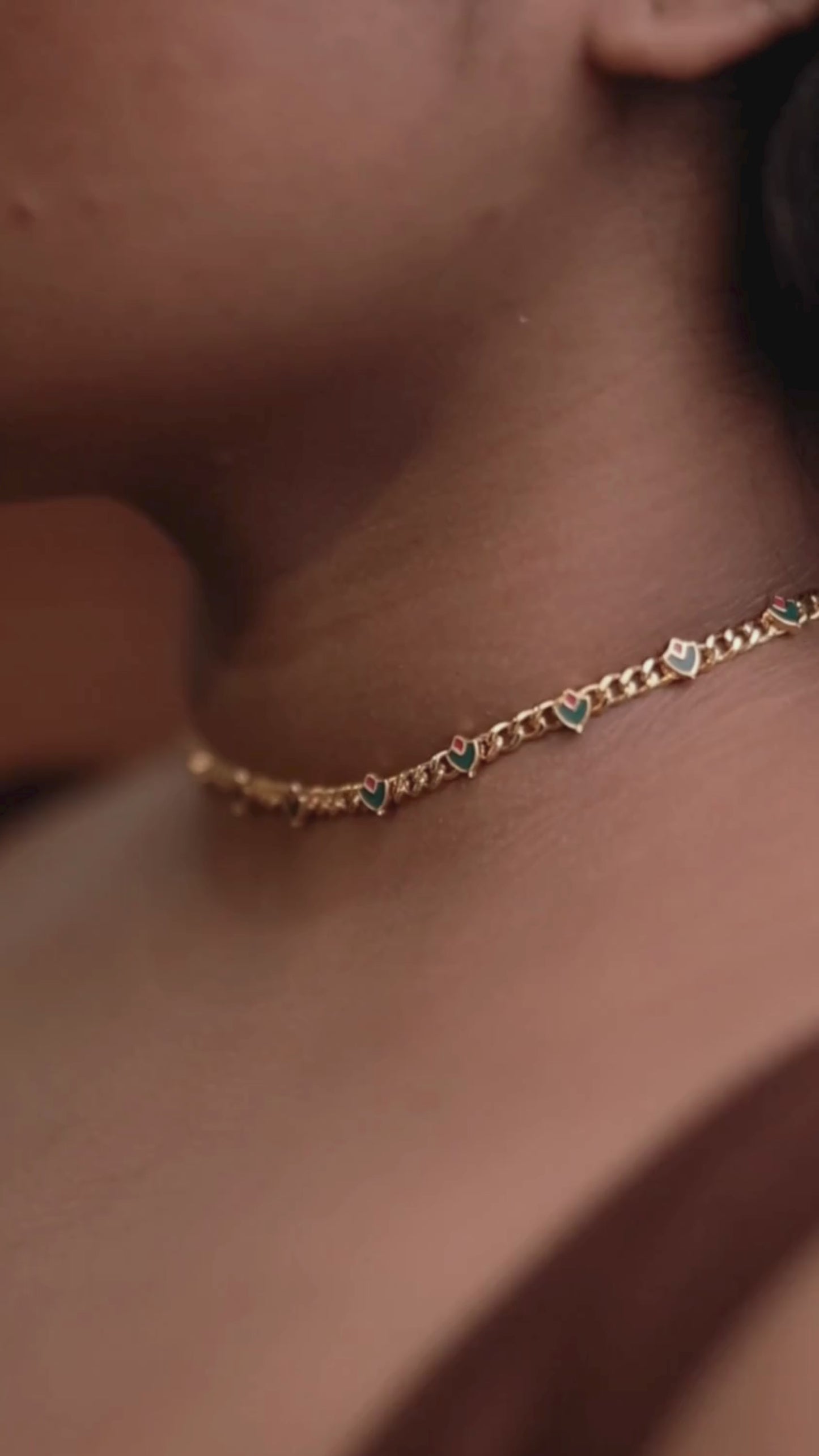 Lavi Gold & Enamel Charm Choker-to-Bracelet